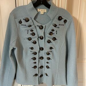 Blue Women's Cardigan Sweater